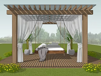Modern Hammock Outdoor Holiday Hammock 3d model