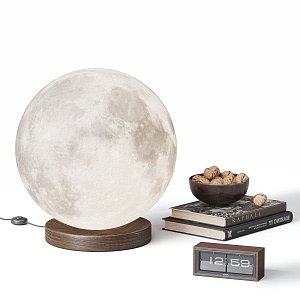 Modern maglev moon lamp 3d model