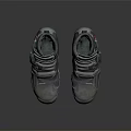 Vintage Style High Top Shoes With Blue Yellow Gray Color And Worn Look Velcro Straps