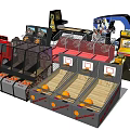 Diverse Entertainment Gaming Appliances Featuring Arcade Machines Basketball Shooting And Racing Games