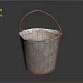 Modern bucket iron bucket mud bucket cement bucket 3d model