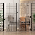 glass brick partition glass brick glass partition 3d model