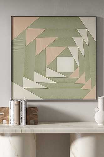 Simple geometric decorative painting 3d model