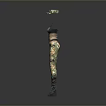 Stylish Camouflage Outfit With Cami Top Pants Hat And Gray Boots