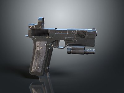 Pistol semi-automatic pistol automatic pistol modern weapon hot weapon hot weapon gun military 3d model