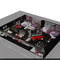 Modern Exhibition Tables and Chairs in Stylish Exhibition Booth Design Layout