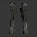 Stylish Gray Knee High Structured Boots With Modern Side Design Details