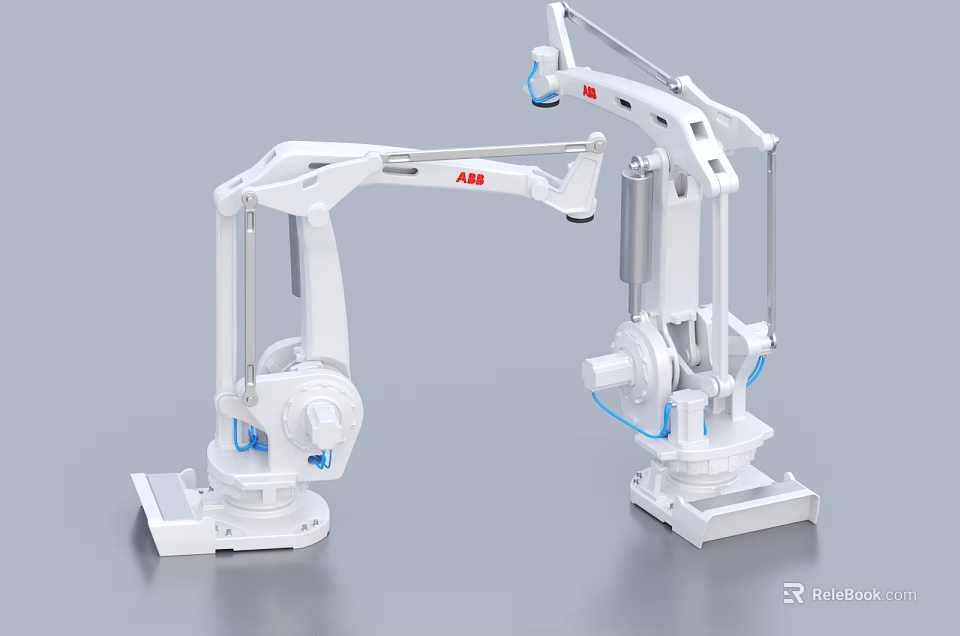 Smart Machines ABB Robotic Arms With Precision Control For Industrial Automation 3d model 