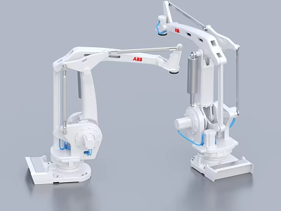Smart Machines ABB Robotic Arms With Precision Control For Industrial Automation 3d model