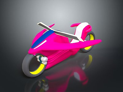 Motorcycle Two-wheeled Motorcycle Cross-country Motorcycle Road Race Motorcycle Motor Vehicle Transport 3d model