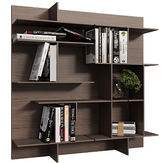 Wall Bookshelf Storage Rack 3d model