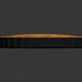 Freshly Baked Orange Spiral Pie With Black Crust On Dark Background