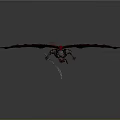 Mythical Armored Warrior With Large Red Wings And Feathered Helmet