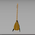 Wooden Lute Decorative Household Item With Stand For Home Decoration