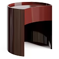 Modern Bedside Table Design With Sleek Metallic Finish And Multiple Color Options 3d model