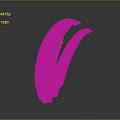 Animal Claws With Yellow And Purple Natural Texture On Dark Background