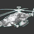 Advanced Military Camouflage Armed Helicopter With Rotor Cockpit Weapon Systems
