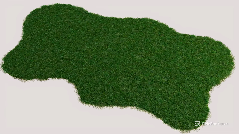Lush Green Natural Grass Lawn With Soft Texture For Outdoor Landscaping 3d model 