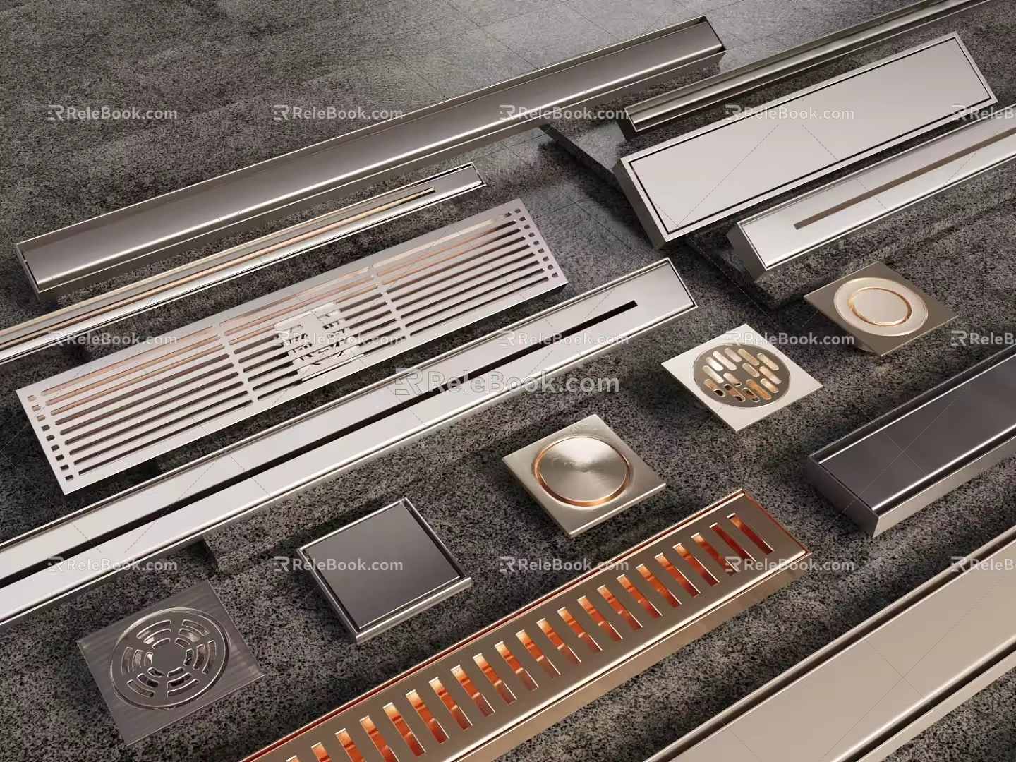modern floor drain 3d model