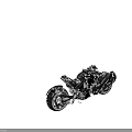 Futuristic Mechanical Motorcycle With Large Tires Intricate Structure And Metallic Design