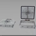 Metal Storage Equipment With Circular Lock And Steering Wheel Closure Open Closed Designs