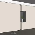 Modern White Wardrobe Design With Glass Door Display And Green Plant Decoration