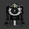 Vintage Black Steam Locomotive Model With Detailed Metal Wheels And Front Grille