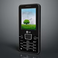 LG Classic Feature Phone With Numeric Keypad And Screen Showing Tree Image Design 3d model