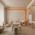 Elegant Modern Beauty Salon Interior With Treatment Bed Cozy Chairs And White Towels