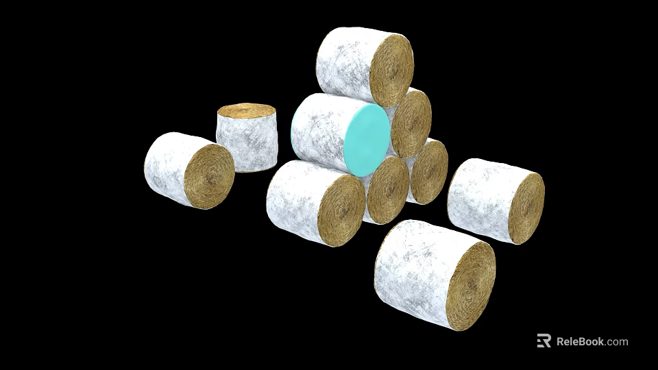 Efficient Agricultural Equipment For Farm Hay Bale Storage And Handling Solutions 3d model 