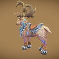 Modern Game Character Cartoon Deer Elk Reindeer 3d model