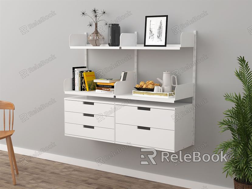 Modern Wall Shelf Storage Rack model