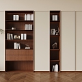 Middle Style Bookcase 3d model