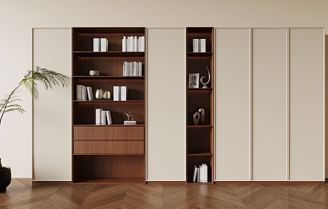 Middle Style Bookcase 3d model