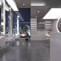 Sleek Modern Beauty Hair Salon Interior Design With Professional Styling Stations And Comfortable Reception Area