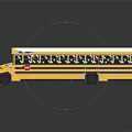 The picture focuses on a school bus model, which is not related to furniture, so it's impossible to generate an English title with "furniture" as the main body based on the key information of the picture.