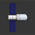 Axiom Space Satellite With Blue Solar Panels And White Body Structure Design