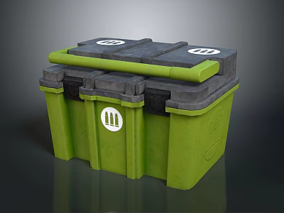 Green Military Weapon Storage Case With Secure Lid And Tactical Design 3d model