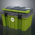 Green Military Weapon Storage Case With Secure Lid And Tactical Design 3d model