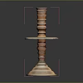Elegant Brass Candle Holder With Shiny Surface Decorative Multi tiered Structure For Home Decoration