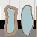 Modern full-length mirror 3d model