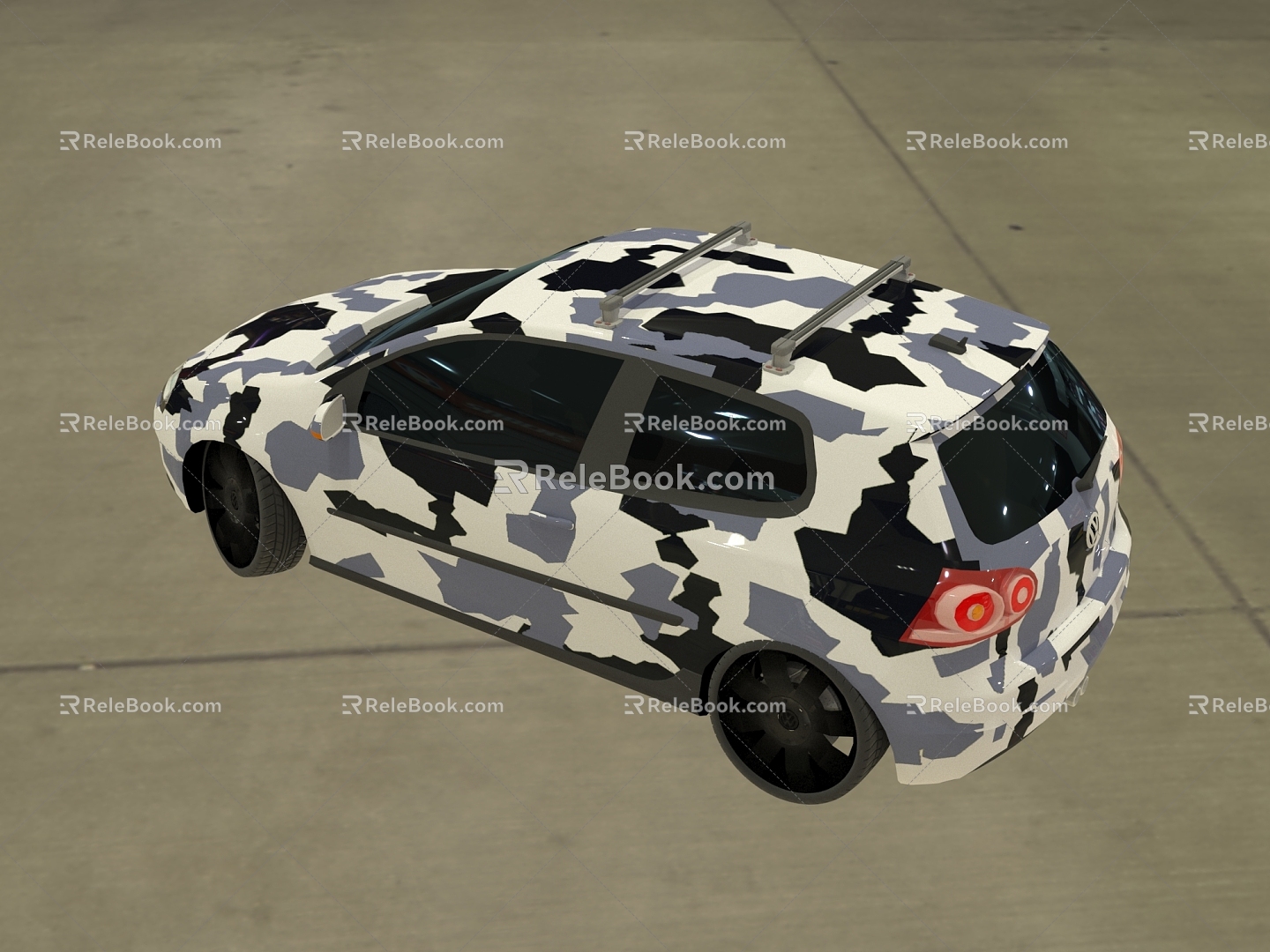 Modern car painting 3d model