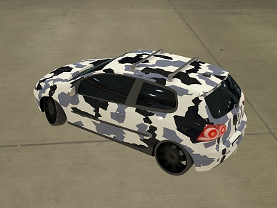 Modern car painting 3d model