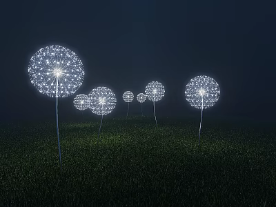 Modern street lamp Dandelion street lamp 3d model