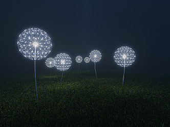 Modern street lamp Dandelion street lamp 3d model