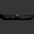 Household Iron Cooking Pan With Wooden Handle And Vintage Black Surface