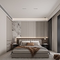 Bedroom Room Master Bedroom Second Bedroom Ceiling Lamp Bedding Curtain Bedside Table Bedside Background Boys Room Girls Room Children's Room Computer Chair 3d model