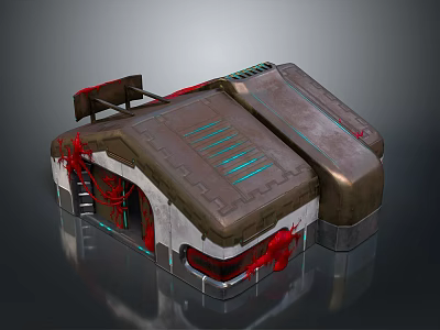 Modern Building With Metal Roof Red Accents And Layered Architectural Design Details 3d model