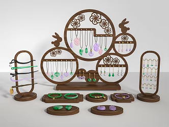Chinese Jade Jewelry Display 3d model