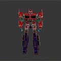Transformer Robot Figure With Red Blue Silver Color And Detailed Design